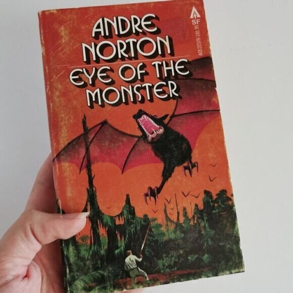 1980 Eye of the Monster by Andre Norton PB, Vintage Sci Fi Ace Books Pulp Cover - Picture 1 of 8